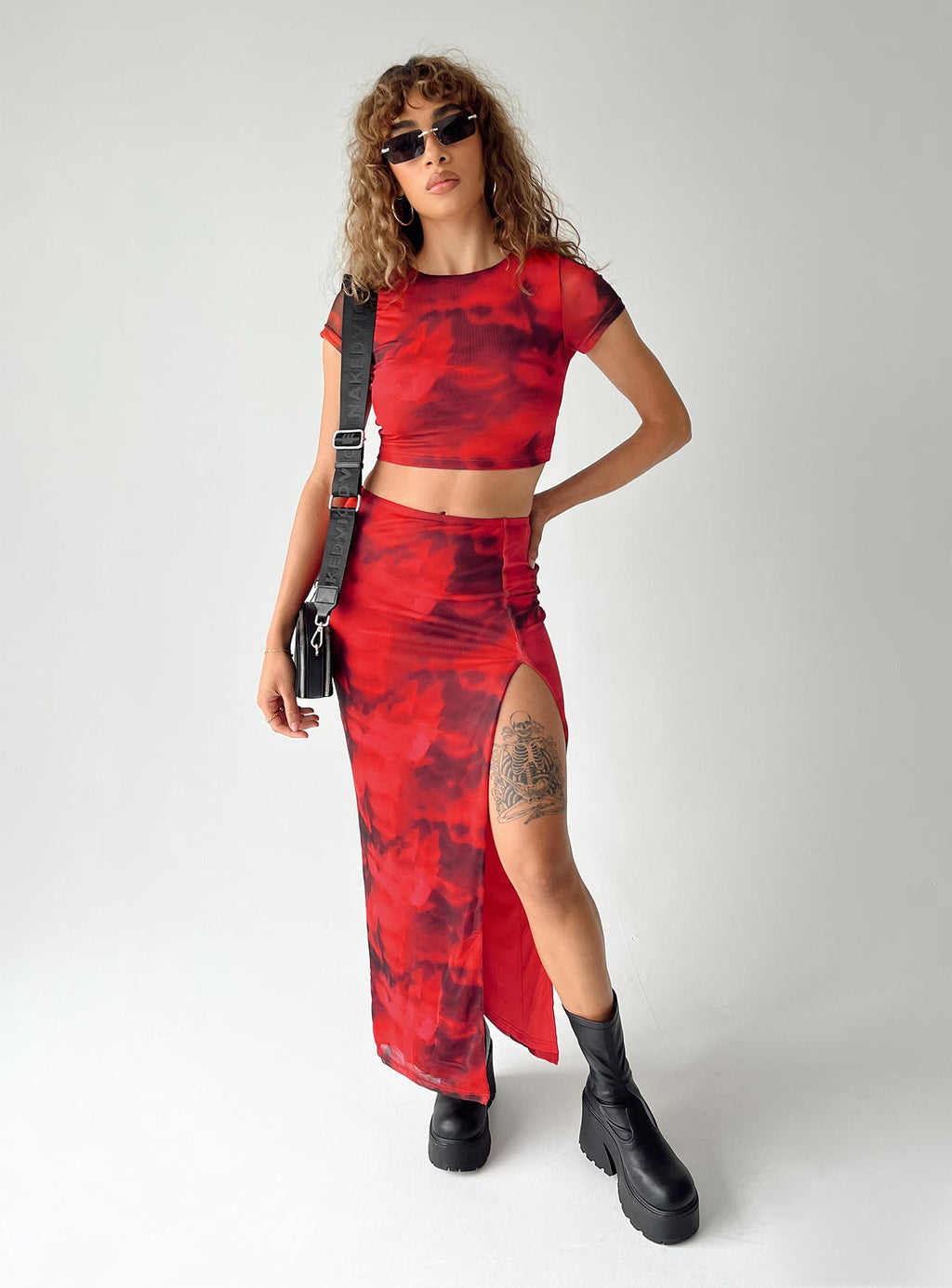 Women's Rosie Mesh Set Red Multi