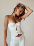 Women's Archette Corset Vest White