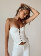 Women's Archette Corset Vest White
