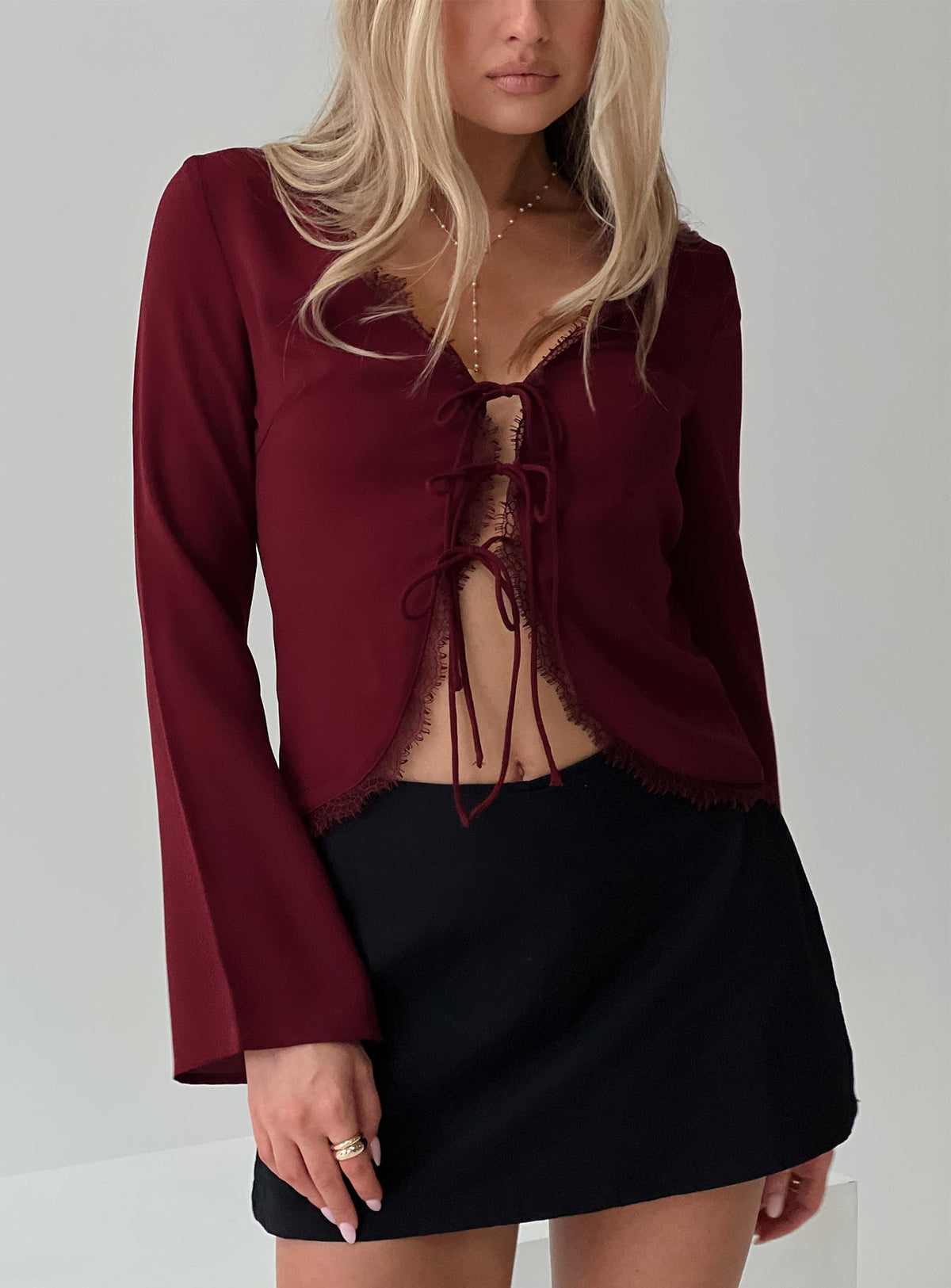 Women's Hagner Long Sleeve Top Burgundy