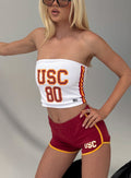 Women's USC Jersey Tube Top White