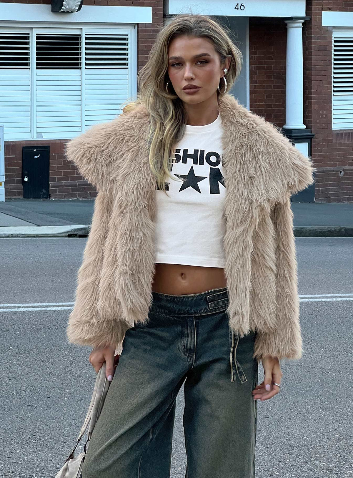 Women's Wayland Faux Fur Jacket Grey