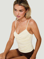 Women's Edalie Layered Bralette Top Butter Yellow
