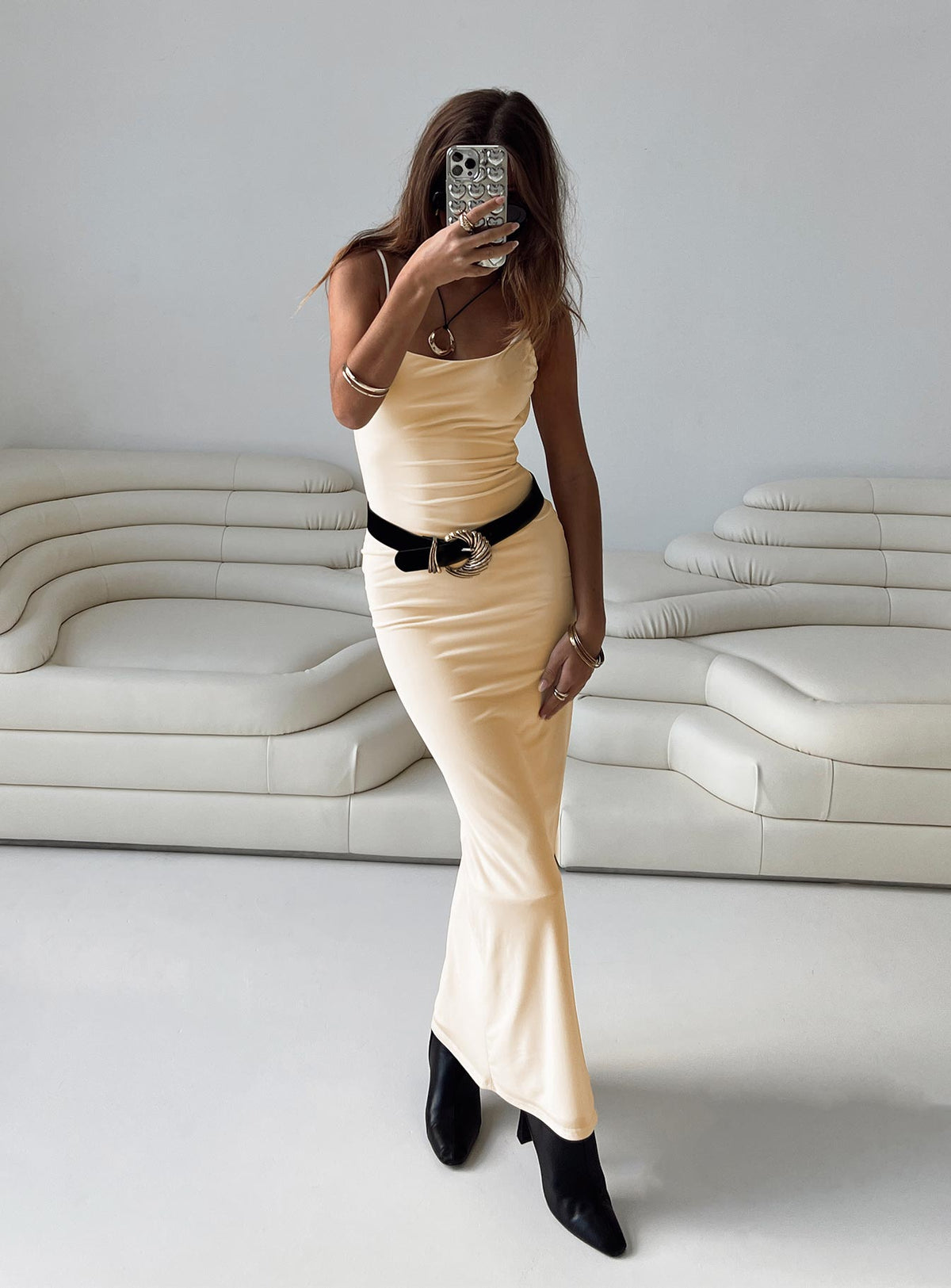 Women's Knox Maxi Dress Peach — Dress
