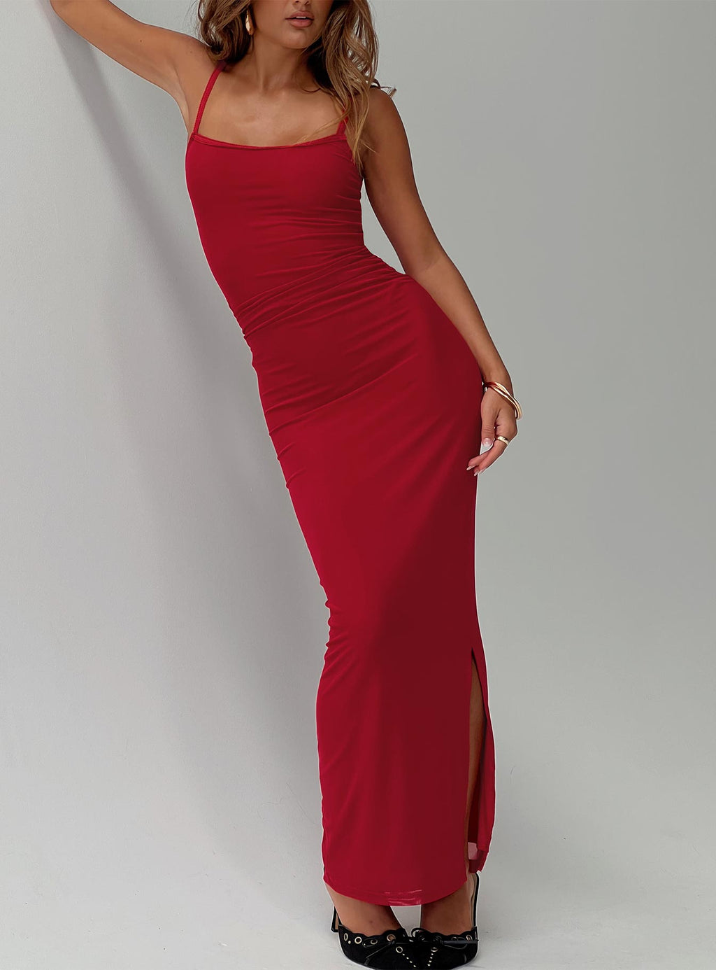 Women's Apolline Maxi Dress Red — Dress