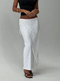 Women's Ring Her Up Lace Wrap Maxi Skirt White