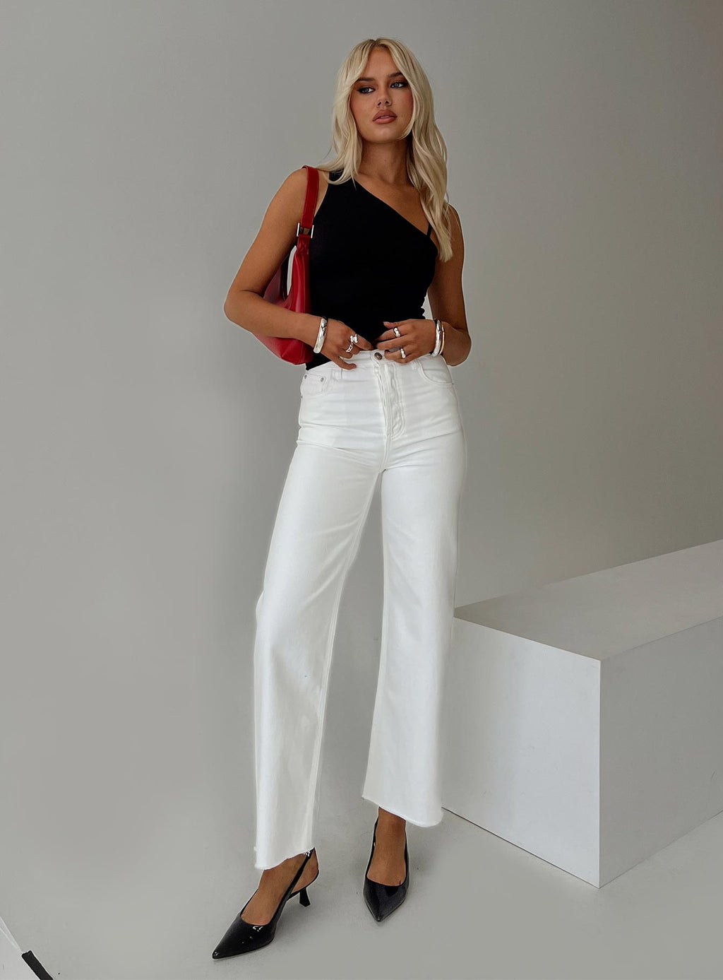 Women's Fawcett High Rise Straight Leg Jeans White