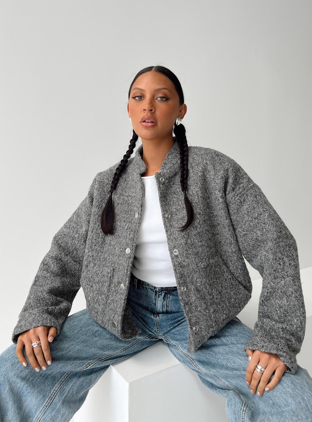 Women's Stillar Bomber Jacket Grey