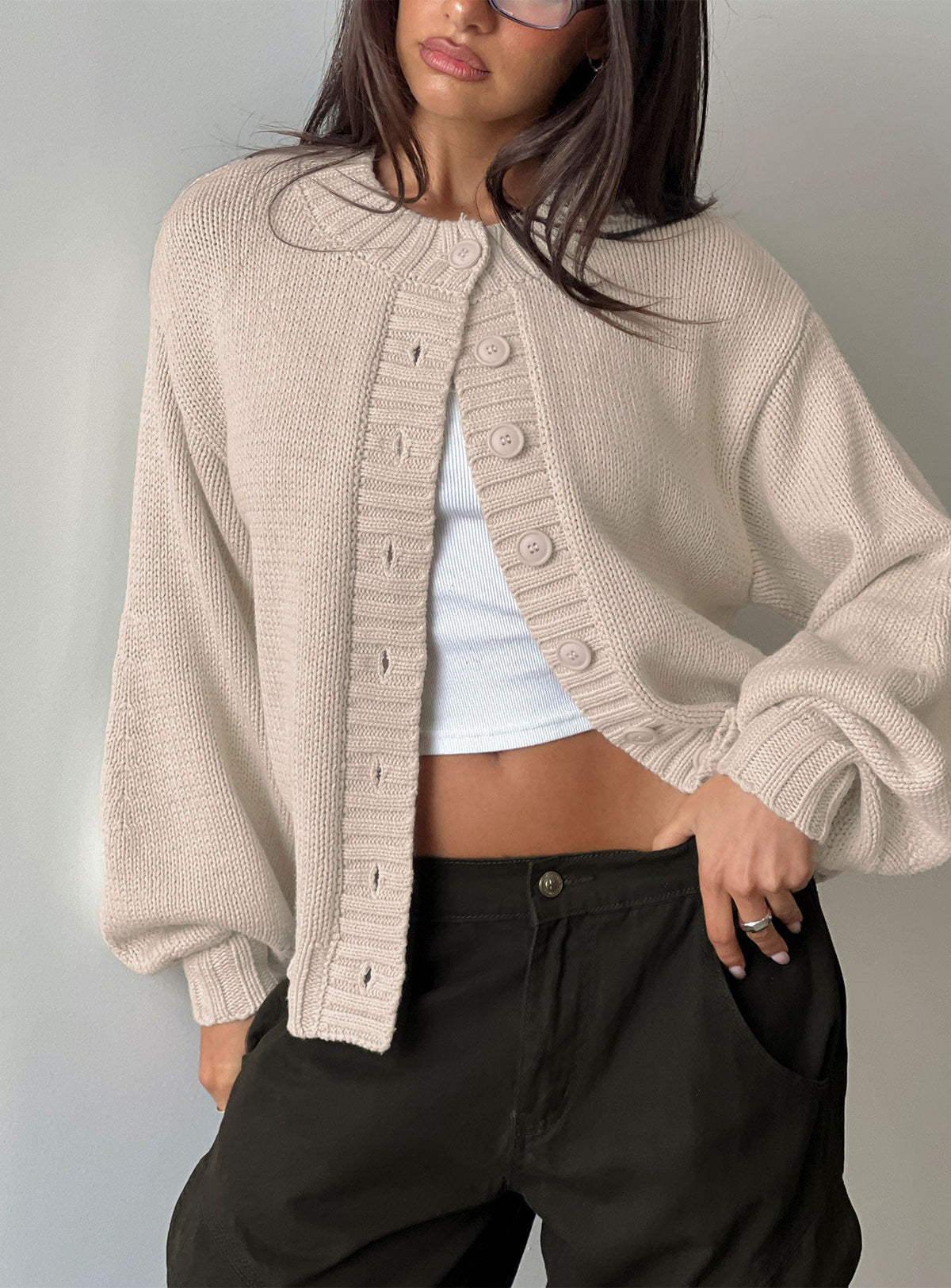 Women's Edern Cardigan Cream — Sweater