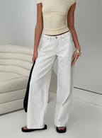 Women's Lando Low Rise Straight Leg Jeans White