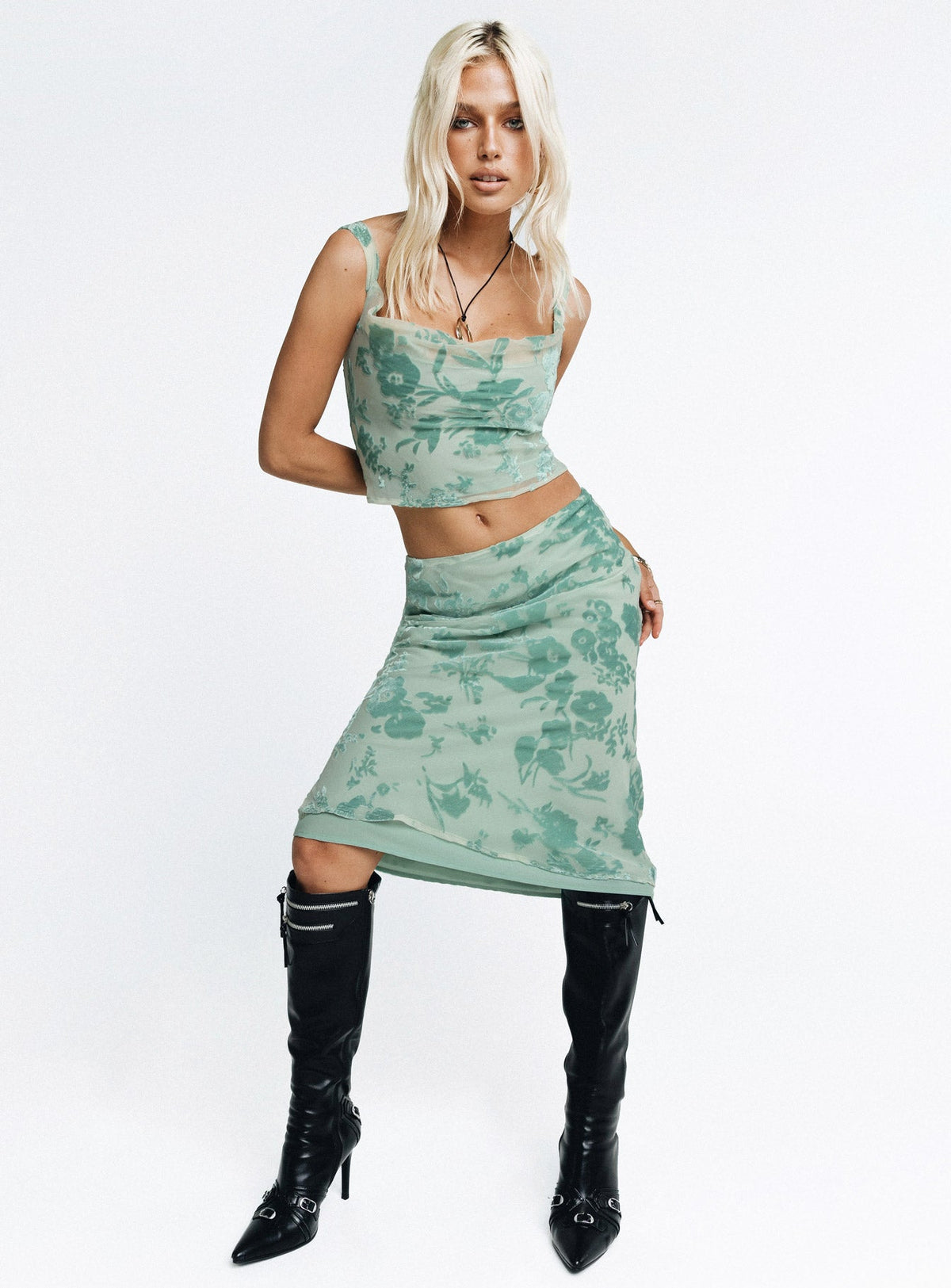 Women's Devore Midi Skirt Multi