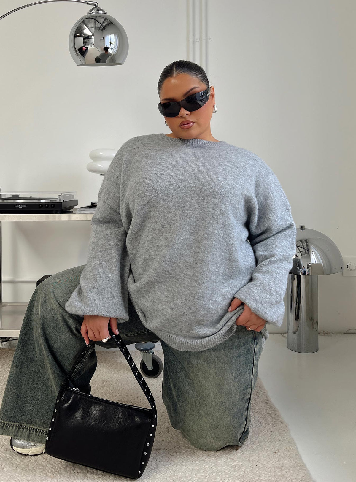 Women's Ryanna Sweater Grey Curve