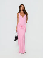 Women's Tayna Draped Maxi Dress Pink — Dress