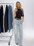 Women's Henesey High Rise Straight Leg Jeans Light Wash