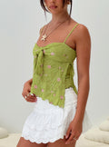 Women's Paislie Mesh Top Sage Green