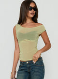 Women's Tanjiro One Shoulder Top Green