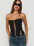 Women's Eden Lace Up Corset Black
