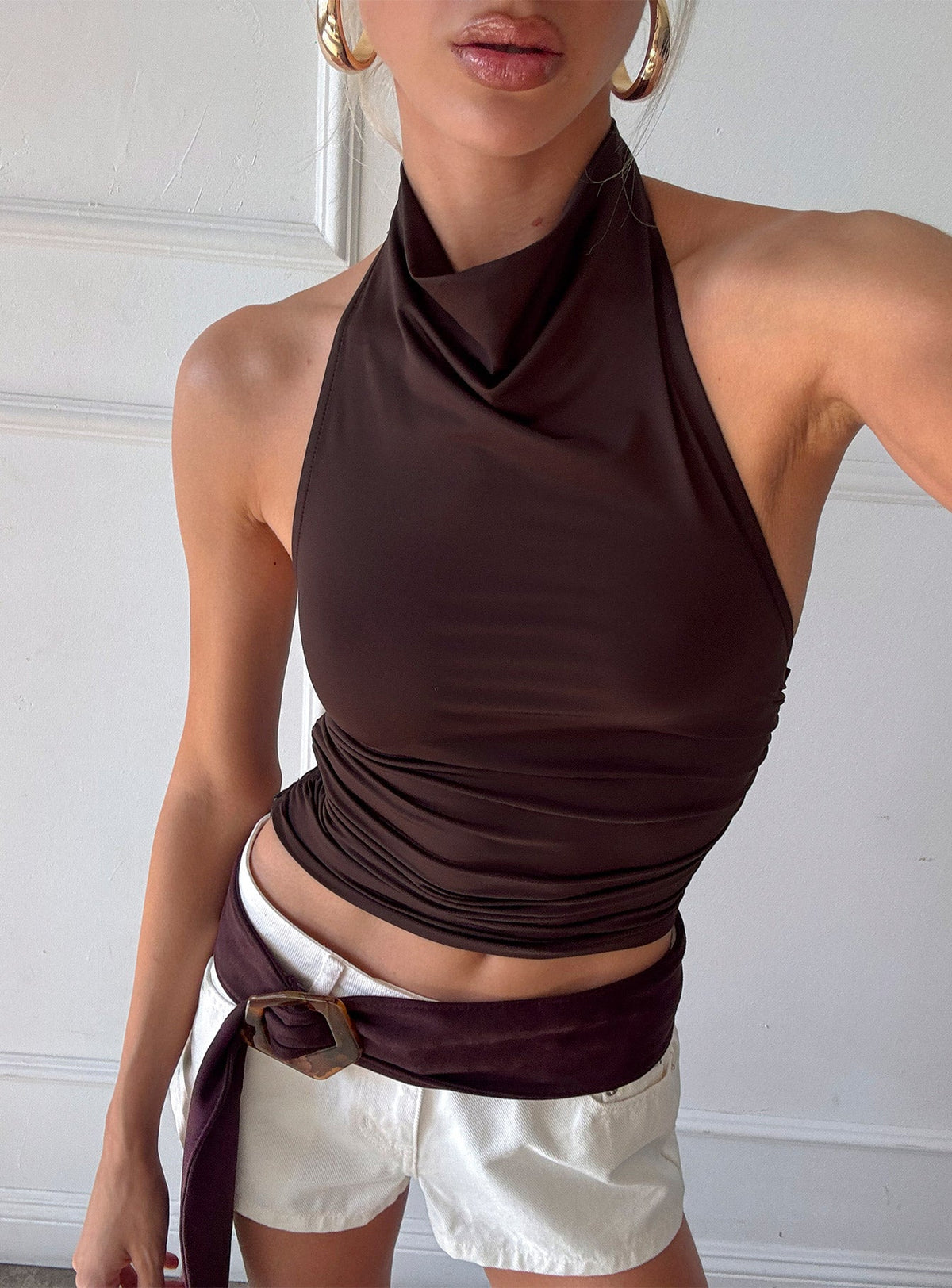 Women's Giggle Top Chocolate