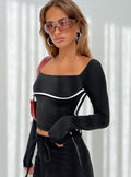 Women's Maidenwell Contrast Long Sleeve Top Black