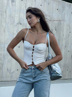 Women's Archette Corset Vest White