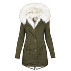 Women's Fleece-Lined Hooded Coat