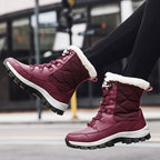 Women's Fleece-Lined Lace-Up Winter Boots