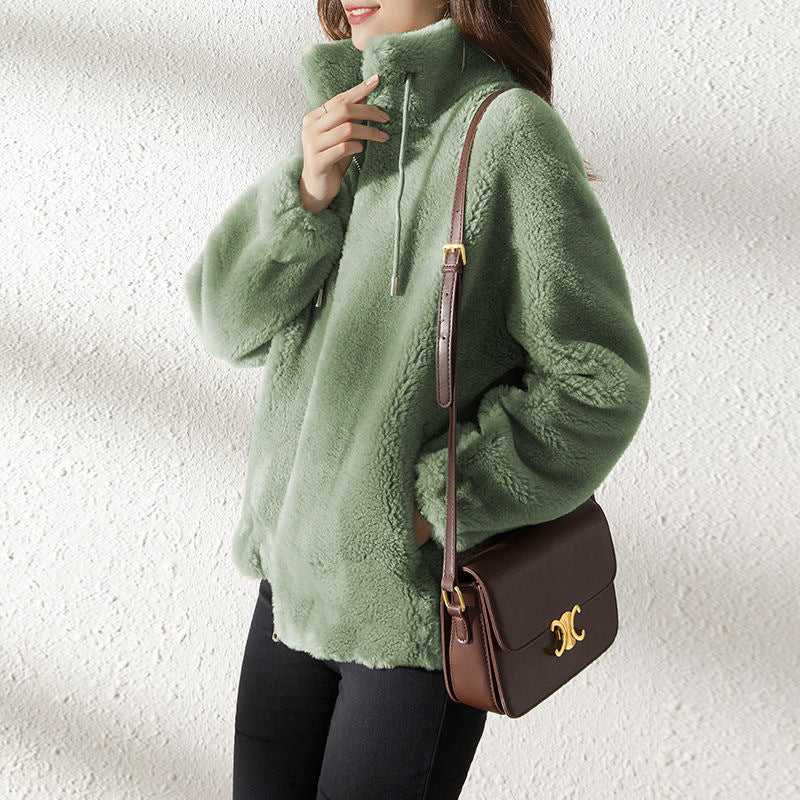 Women's Stand-Collar Fleece Jacket