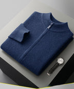 Women's Stand-Collar Wool Cardigan