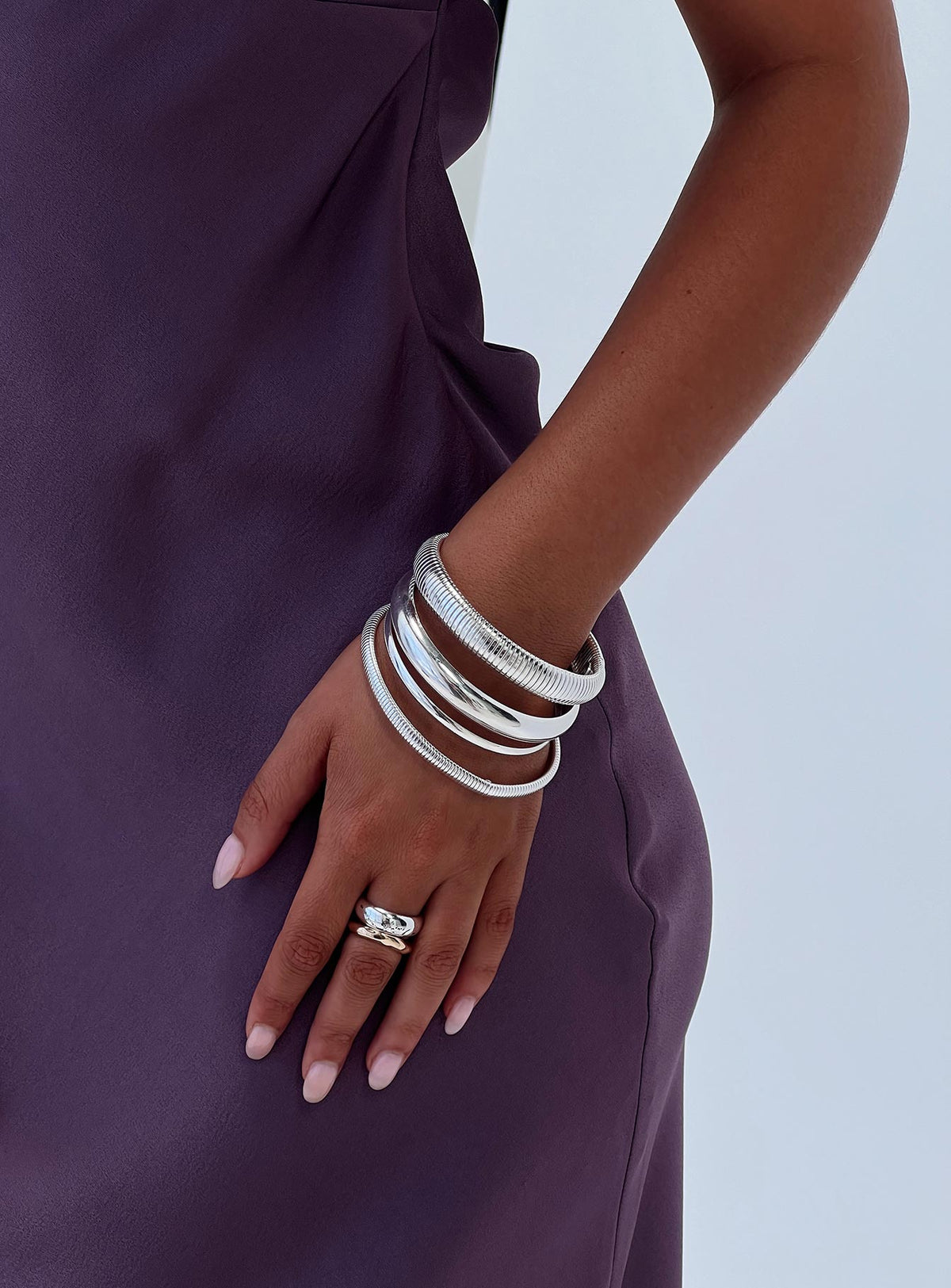Dapperton Bangle Set Silver — Bracelet