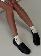 Women's Vesira Frill Socks Cherry