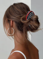Every Second Scrunchie Black Gingham — Hair Accessories