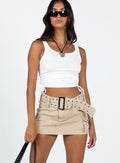 Women's Iconic Cargo Mini Skirt Beige