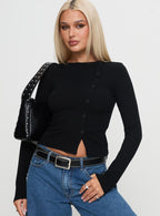 Women's Passoni Long Sleeve Top Black