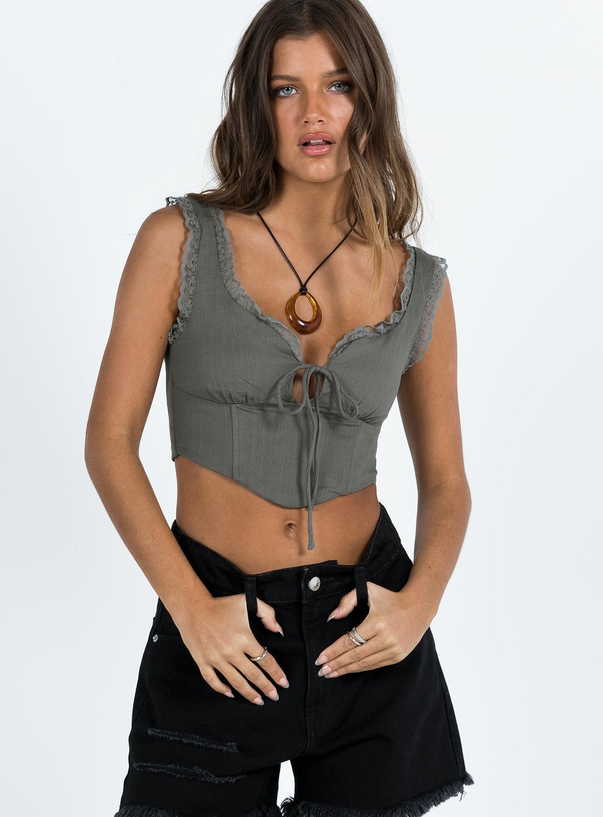 Women's Scarlett Top Slate Grey