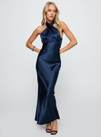 Women's Rosaminta Halter Maxi Dress Cobalt Blue — Dress