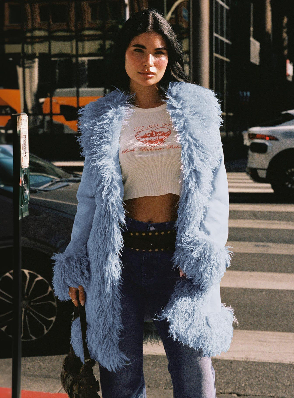 Women's Josefina Faux Fur Detail Jacket Blue