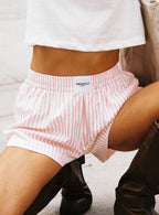 Women's Sincar Boxer Shorts Pink / White Stripe