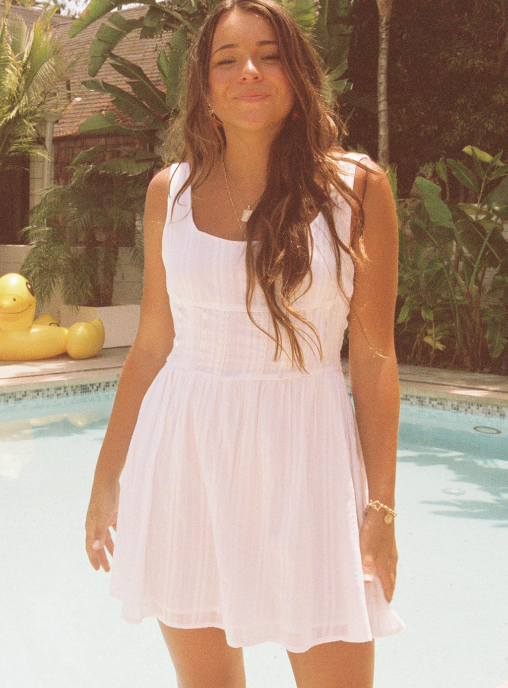 Women's Lorinda Mini Dress White — Dress