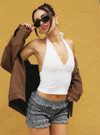 Women's Whimsy Halter Top White