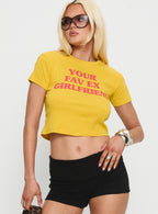 Women's Your Favourite Ex Graphic Top Yellow