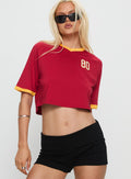 Women's USC Cropped Soccer Jersey Tee Cardinal