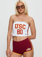 Women's USC Jersey Tube Top White