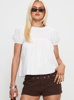 Women's Vaylen Collared Blouse Top White