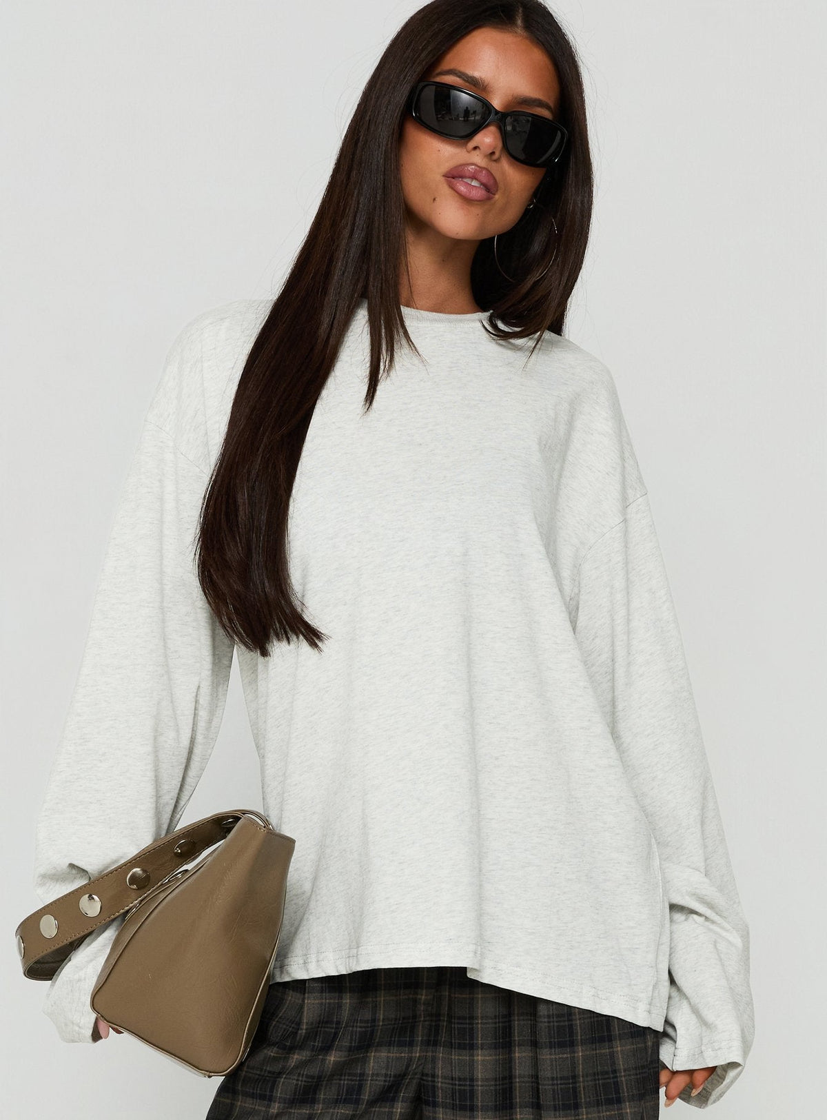 Women's Settle Down Long Sleeve Top Grey Marle