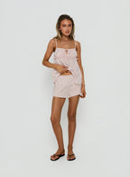 Women's Harwin Gathered Bust Babydoll Top Pink Stripe