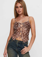 Women's Tanaia Button Up Top Leopard
