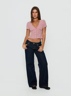Women's Isolda Top Red Gingham