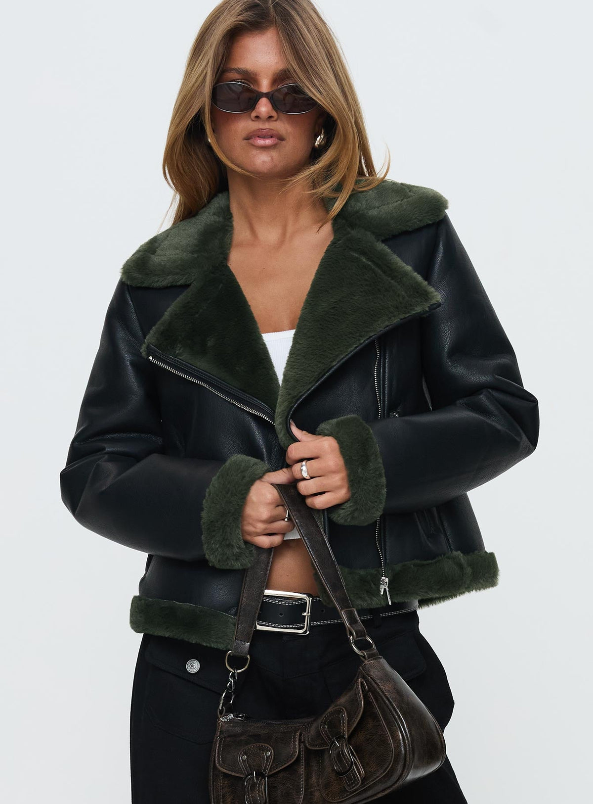 Women's Phaidra Faux Leather Jacket Black
