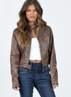 Women's Bella Moto Jacket Chocolate