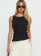 Women's Marleene Shirred Top Black